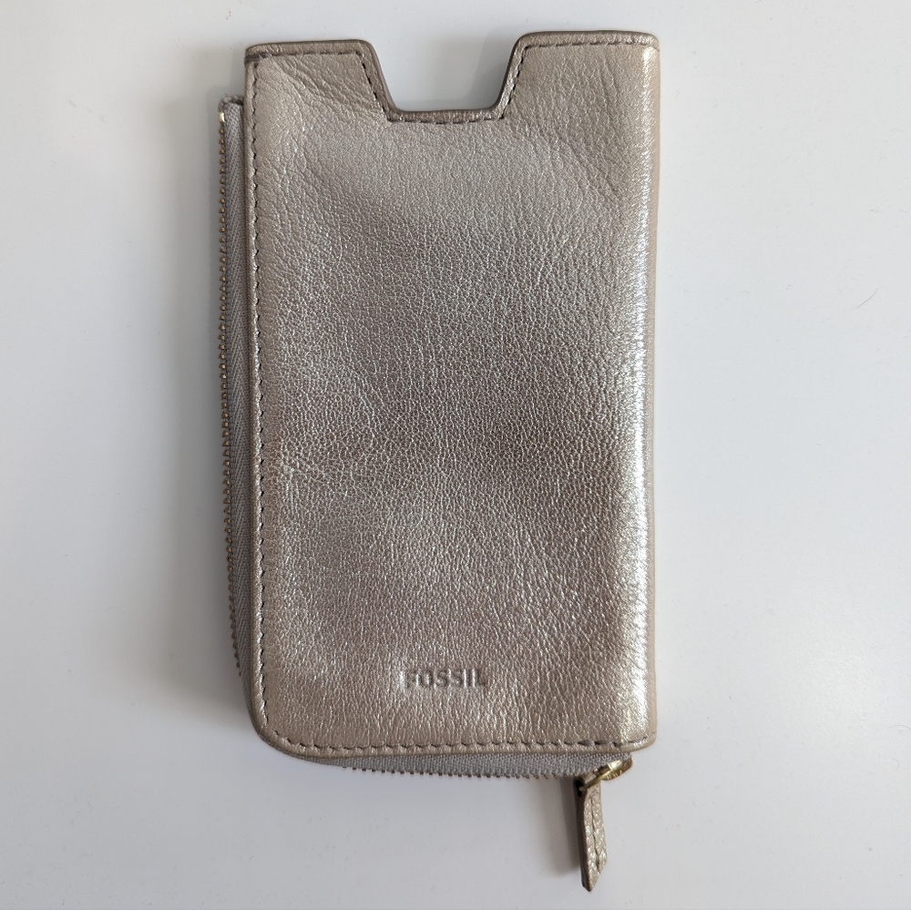 𝅺Fossil Leather Phone Sleeve Slide Wallet SL7317